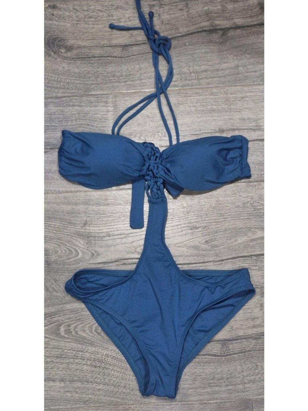 L Space Cozumel Braided  Bandeau Monokini One Piece Swimsuit Women's Size Small